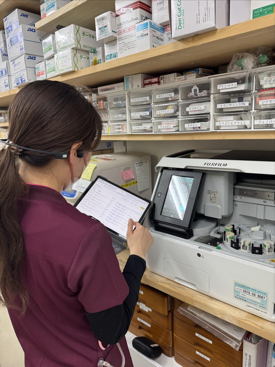 女性スタッフさん記録中 ドライケム